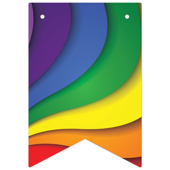 Wonderful Bright Rainbow Swirl Bunting (First Flag)