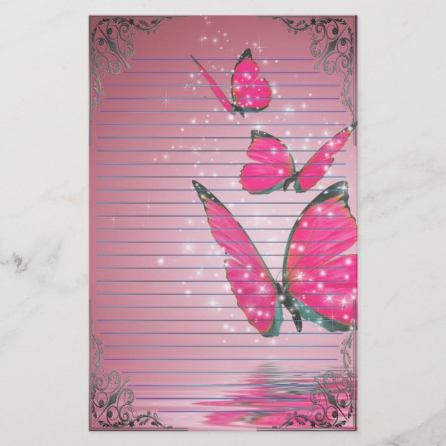Wonderful Butterflies Stationery (Front)