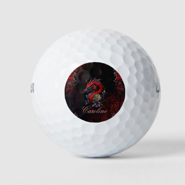 Wonderful chinese dragon golf balls (Front)
