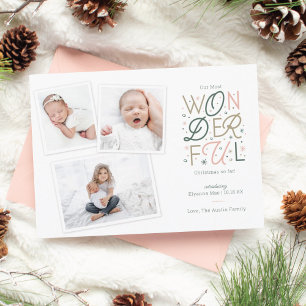 Wonderful Christmas Birth Announcement 