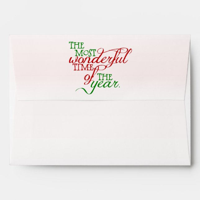 Wonderful Christmas Holiday Envelope (Back (Top Flap))