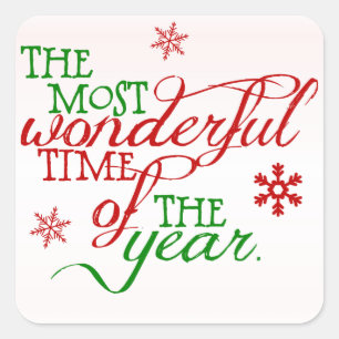 Wonderful Christmas Holiday Sticker