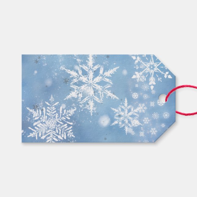 Wonderful Christmas Snow Gift Tags (Front (Horizontal))