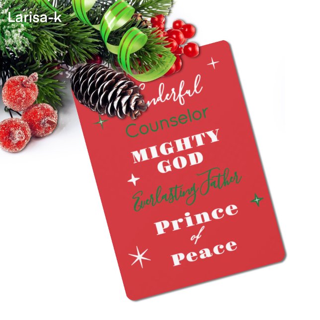 Wonderful Counselor Names of Jesus Christmas Holiday Card (Creator Uploaded)