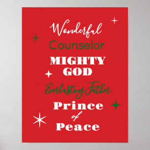 Wonderful Counselor Names of Jesus Christmas Poster