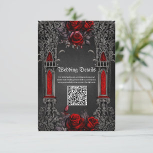 Wonderful dark gothic wedding design. enclosure card