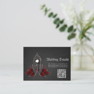 Wonderful dark gothic wedding design enclosure card