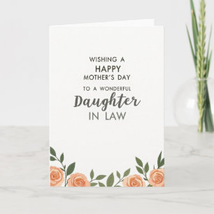 Wonderful Daughter In Law Card