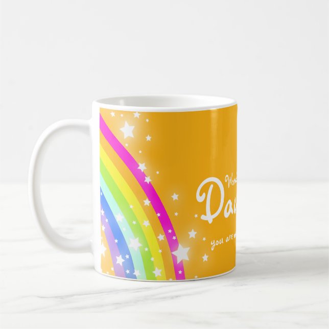 Wonderful Daughter rainbow orange mug (Left)
