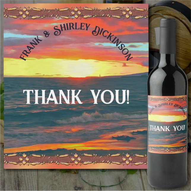 Wonderful Day Thank You 1490 Wine Label (Creator Uploaded)