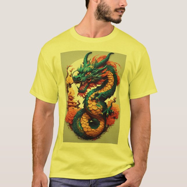 wonderful dragon Fansion style t-shirt  (Front)