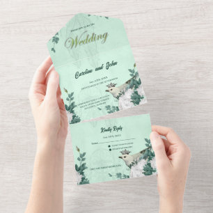 Wonderful elegant flowers all in one invitation