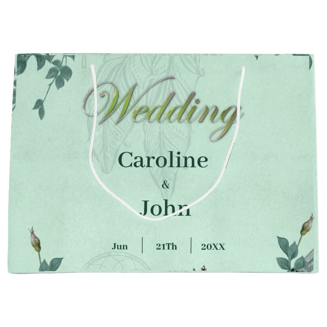  Wonderful elegant flowers Large Gift Bag (Front)