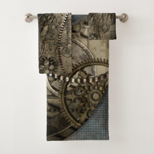 Wonderful elegant steampunk design bath towel set