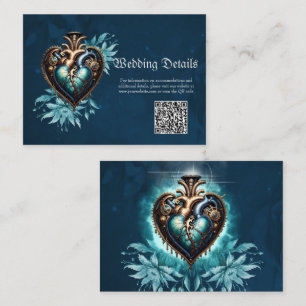 Wonderful elegant steampunk heart enclosure card