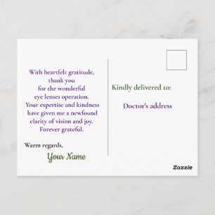 wonderful eye lenses operation postcard