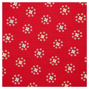 Wonderful fabric with a Swiss fan of Edelweiss