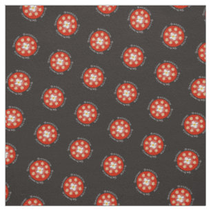 Wonderful fabric with a Swiss fan of Edelweiss