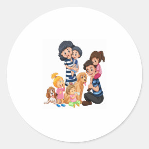 wonderful family classic round sticker
