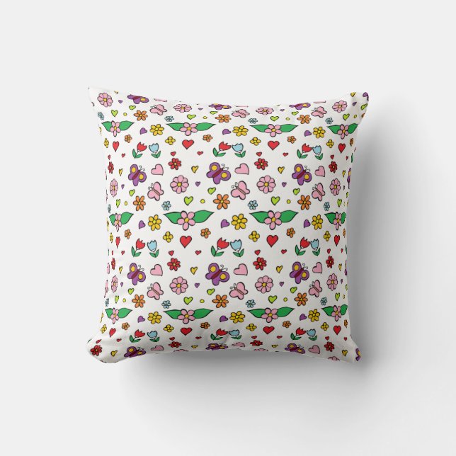 Wonderful Flowers  Design Cushion (Front)