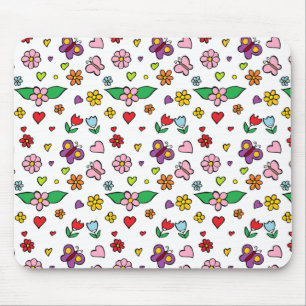 Wonderful Flowers Design Mouse Pad