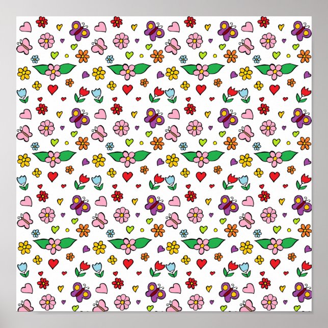 Wonderful Flowers  Design Poster (Front)