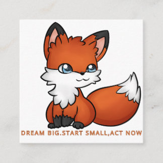 Wonderful fox square business card