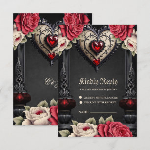 Wonderful generous gothic heart. RSVP card
