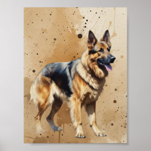 Wonderful German Shepherd Pet Dog Animal Poster