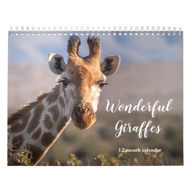 Wonderful Giraffes 2026 Calendar (Cover)