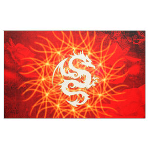 Wonderful golden dragon fabric