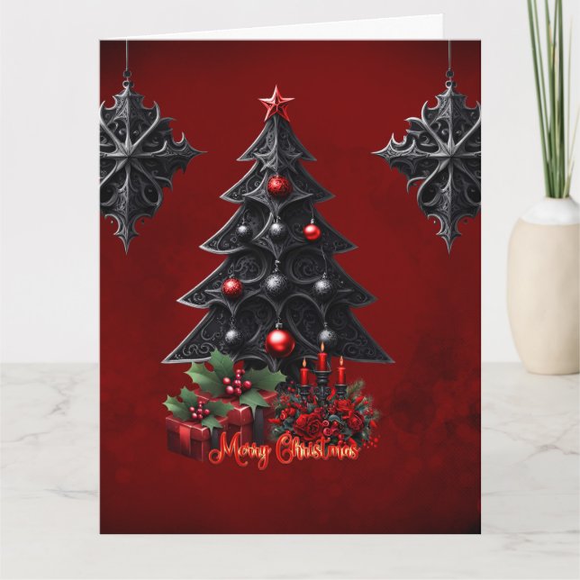 wonderful gothic christmas tree  card (Front)