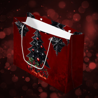 wonderful gothic christmas tree large gift bag