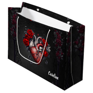 Wonderful gothic Victorian heart Large Gift Bag
