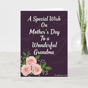 Wonderful Grandmas Day Wish Card