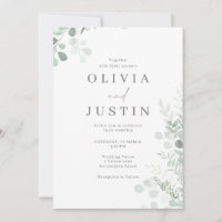 Wonderful Green Leaf Modern Wedding