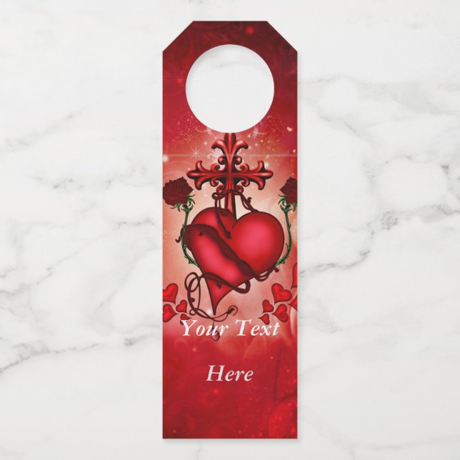 Wonderful heart bottle tag (Front)