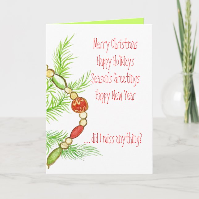 Wonderful Holidays Card (Front)