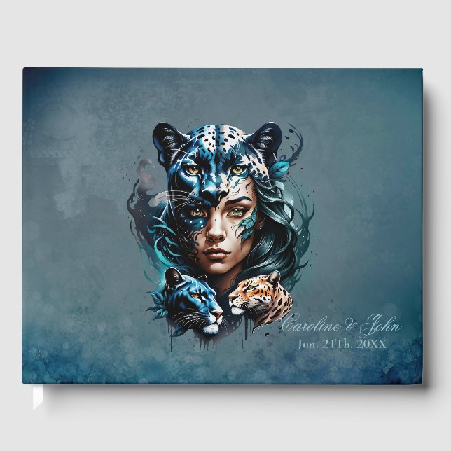 Wonderful hybrid of a woman and a panther guest book (Front)