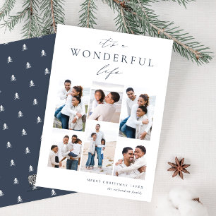 Wonderful Life   6 Photo Collage Holiday Card