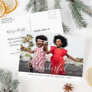 wonderful life christmas holiday postcard