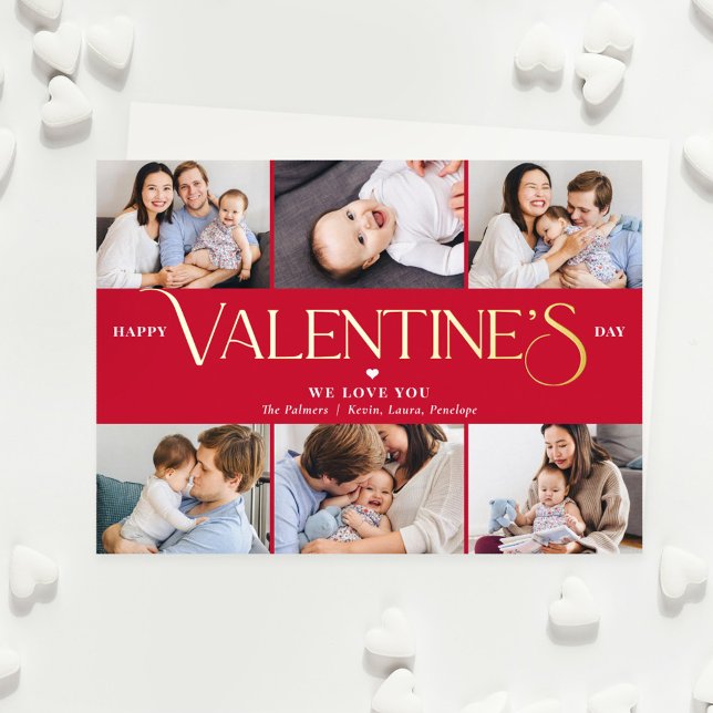 Wonderful Life Foil Valentine's Day Photo Card (Creator Uploaded)