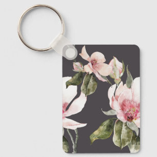Wonderful magnolia flowers and birds Key Ring
