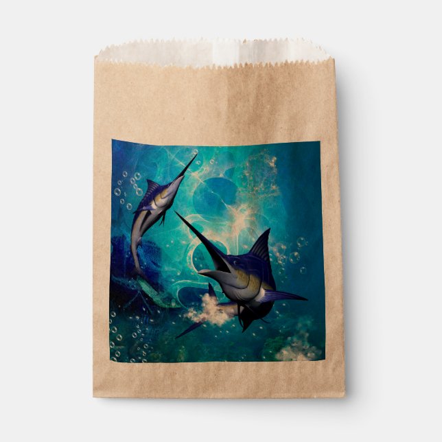 Wonderful marlins favour bags (Front)