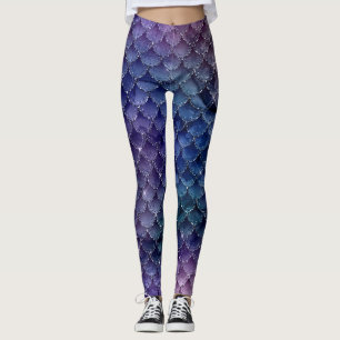 Wonderful Mermaid Glitter Design Leggings