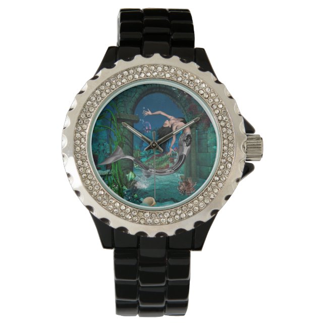 Wonderful mermaid with fantasy fish watch (Front)