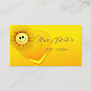 Wonderful Modern Magnificent Yellow Sunflower Business Card