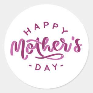 Wonderful motherday-design classic round sticker