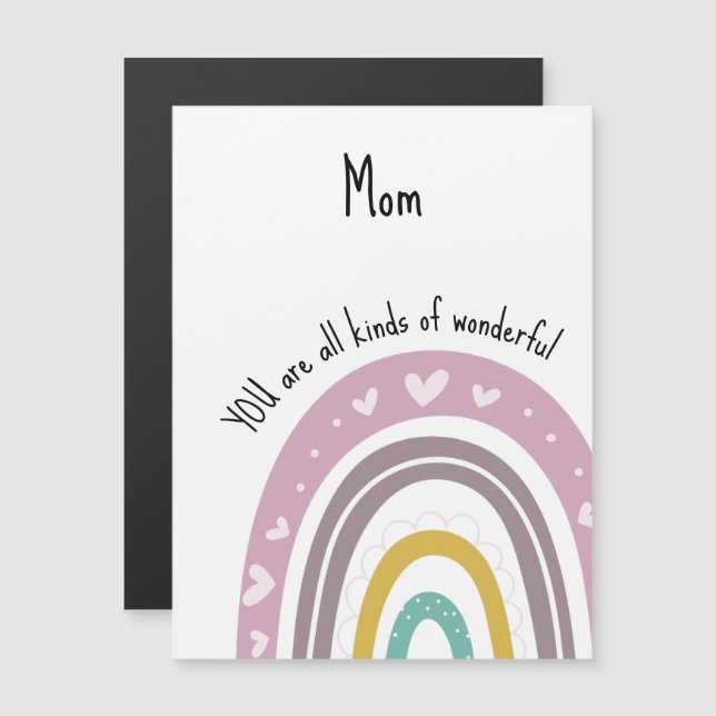 Wonderful Mum Purple Heart Rainbow (Front/Back)
