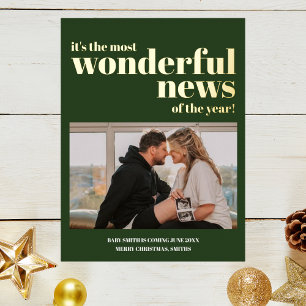 Wonderful News Pregnancy Announcement Christmas